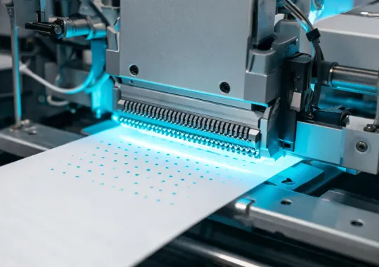 Piezo inkjet head detail for label press